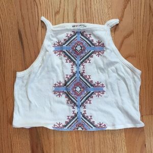 High neck crop top